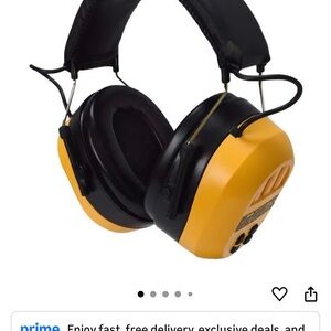 DEWALT DPG17 Bluetooth Yellow and Black Noise-Cancelling Ear Protect/Headphones